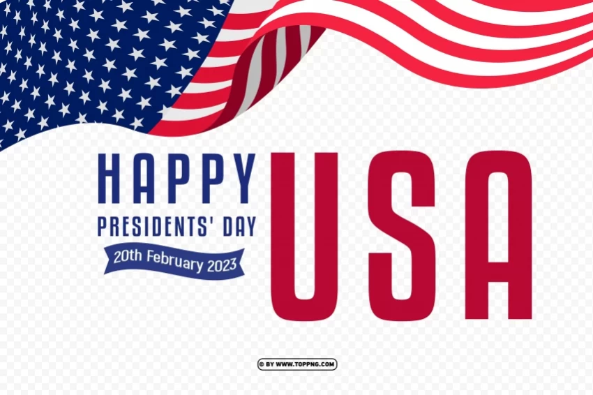 happy presidents day with realistic flag usa Free download PNG images with alpha channel diversity - Image ID fe1ff266