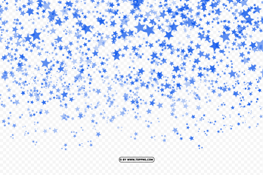 hd confetti blue star transparent PNG without watermark free