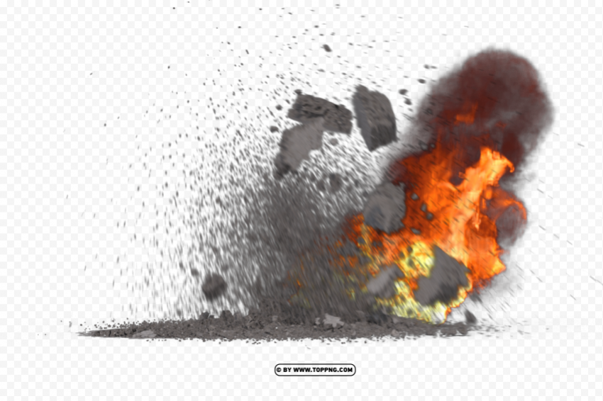 hd dirt debris fire explosion images Transparent PNG Isolated Subject Matter - Image ID d7e0699e