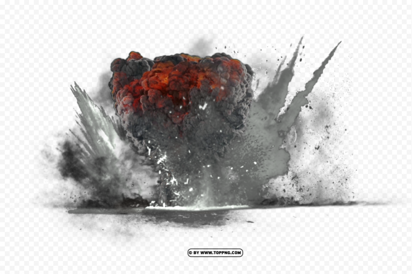 hd eexplode and firebomb dark smoke and fire flame Transparent PNG Isolated Object with Detail