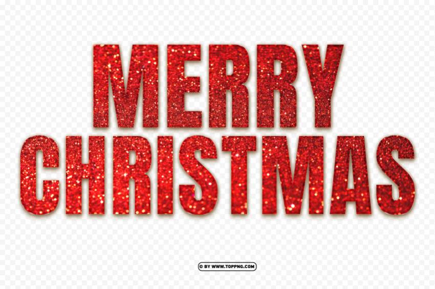 hd merry christmas with red glitter Clear Background PNG Isolated Design - Image ID 74fe47b6