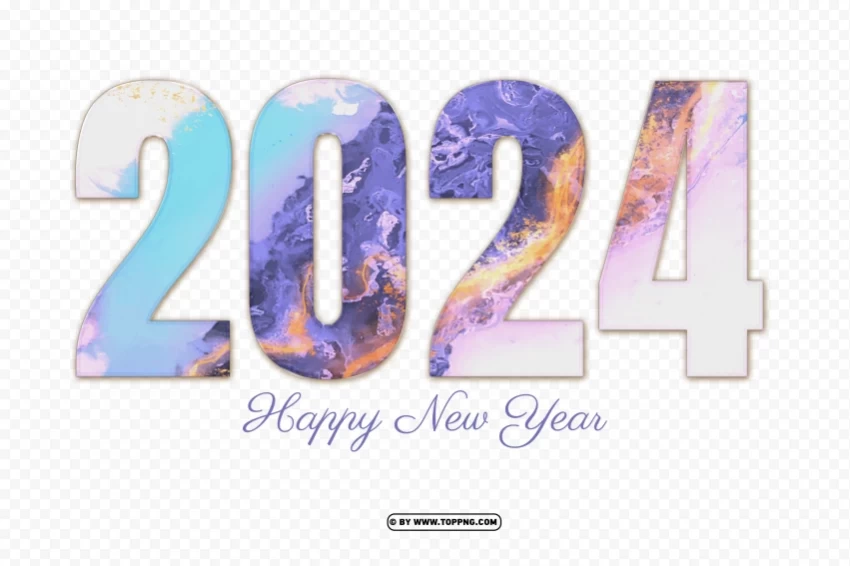 luxurious design for the year 2024 without a background High-quality transparent PNG images