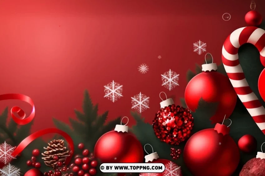Red Christmas Images PNG with no background for free - Image ID 5657903a