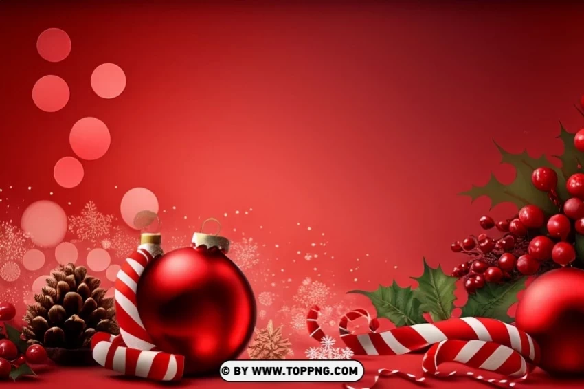 Top Dark Red Christmas HD PNG with no background free download
