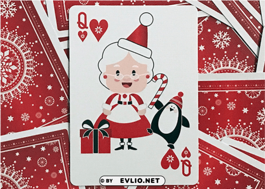 christmas playing cards poker size deck uspcc santa - christmas playing cards PNG Image with Isolated Subject