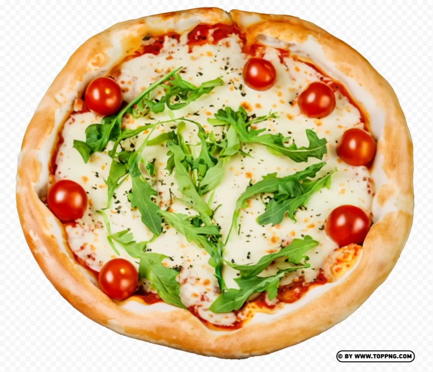 Tasty Vegetarian Pizza on Background Isolated Design on Clear Transparent PNG