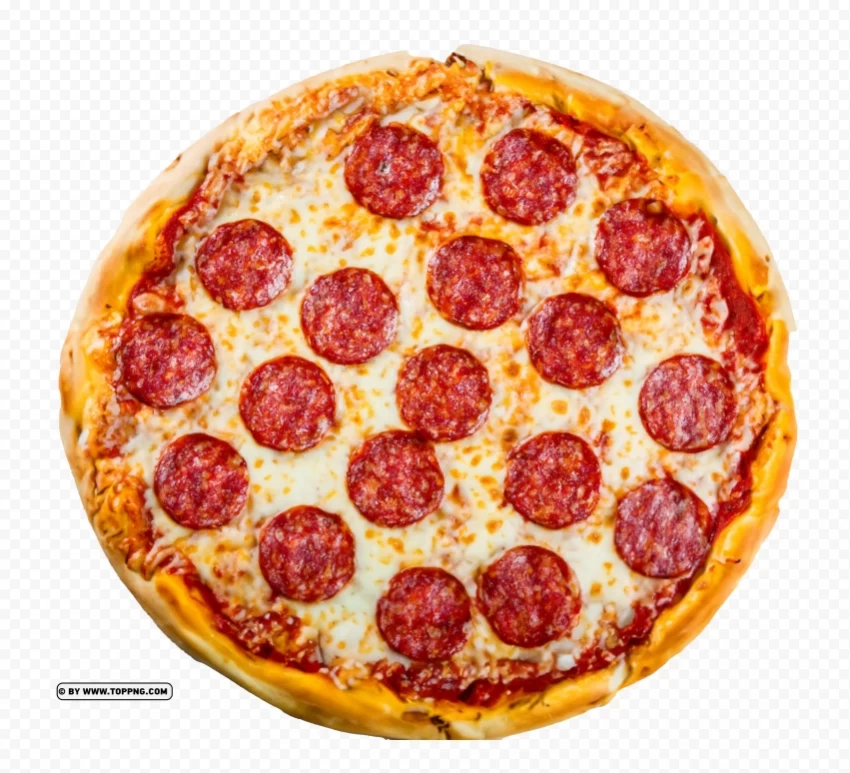 HD Transparent of Pepperoni Pizza with Italian Garlic Bread PNG Graphic with Clear Isolation - Image ID 52d859ee