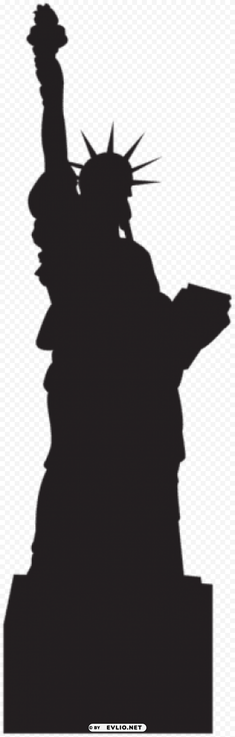 Statue Of Liberty Silhouette PNG With Alpha Channel