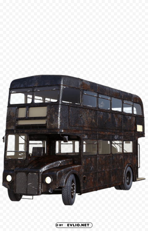 London Bus Rusty Transparent Background PNG Clipart