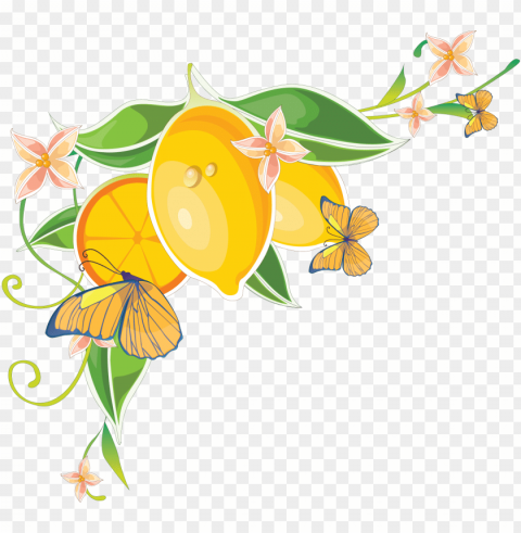 Flower Wall Mural - Bright Yellow HighQuality Transparent PNG Element