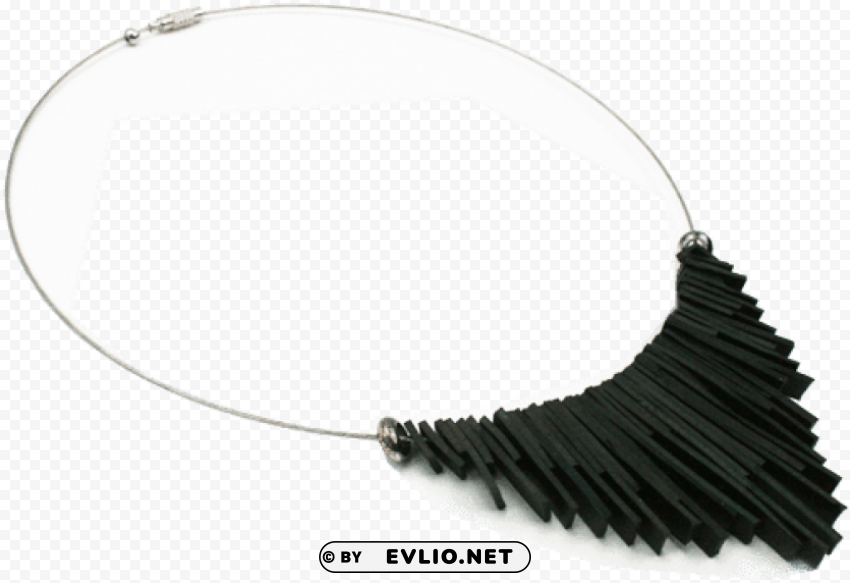 Upcycled Bike Jewellery Black Ethnic Necklace Made Isolated Character In Transparent PNG Format