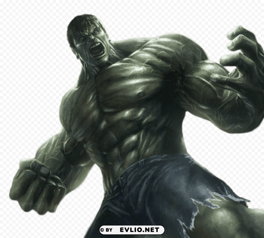 Hulk Very Angry PNG Graphic With Clear Isolation